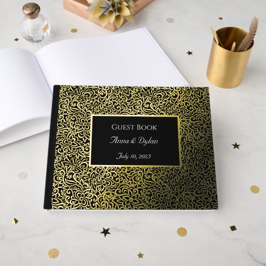 Livre d'invité Mariage Giled Foil (Recto ouvert)