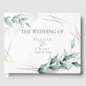 Livre d'invité mariage | Grayed Jade Green Botanic (Recto)
