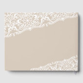 Livre d'invité mariage, Livre d'or, Dentelle, Vint (Verso)