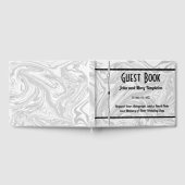 Livre d'invité mariage Marbre noir & blanc (Complet)