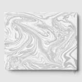 Livre d'invité mariage Marbre noir & blanc (Verso)