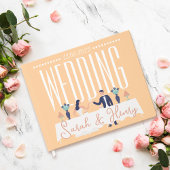 Livre D'Invité Mariage Moderne Avec Toast Couple