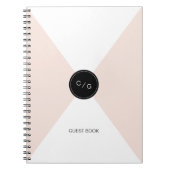 Livre d'invité mariage moderne de monogramme modif (Devant)