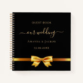 Livre d'invité mariage noir arc (Devant)