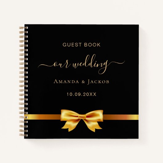 Livre d'invité mariage noir arc (Devant)