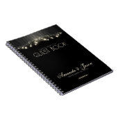 Livre d'invité mariage noir & blanc brillant hhn02 (Côté Droit)