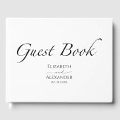 Livre d'invité Mariage noir et blanc (Recto)