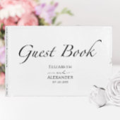 Livre d'invité Mariage noir et blanc