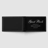 Livre d'invité Mariage noir et blanc sophistiqué (Complet)