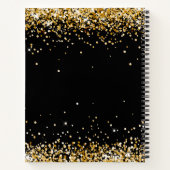 Livre d'invité mariage noir or photo coeur (Dos)