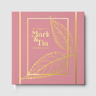 Livre d'invité Mariage Pink Gold Foil