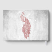 Livre d'invité Mariage Pink Peacock (Verso)