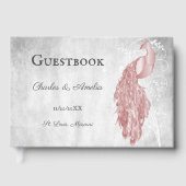 Livre d'invité Mariage Pink Peacock (Recto)