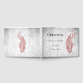 Livre d'invité Mariage Pink Peacock (Complet)