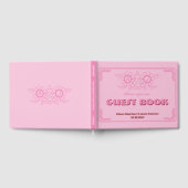 Livre d'invité Mariage rose brillant et audacieux (Complet)