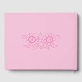 Livre d'invité Mariage rose brillant et audacieux (Verso)