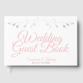 Livre d'invité Mariage rose et gris (Recto)