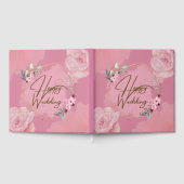 Livre d'invité Mariage rose Floral (Complet)