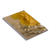 Livre d'invité Mariage Rose jaune et perles blanch (Côté Droit)