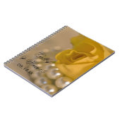 Livre d'invité Mariage Rose jaune et perles blanch (Côté gauche)