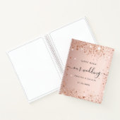 Livre d'invité mariage rose or blush parties scint (Intérieur)