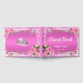 Livre D'Invité Mariage Roses Et Perles Roses Roses (Complet)