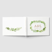 Livre d'invité Mariage rustique Feuille de verdure (Complet)