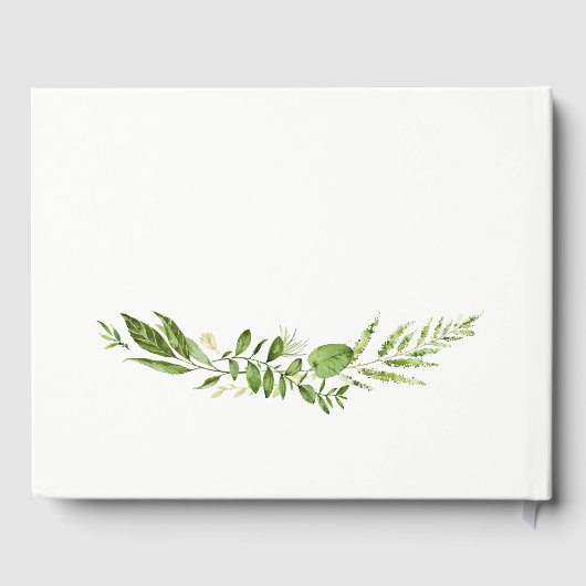 Livre d'invité Mariage rustique Feuille de verdure (Verso)