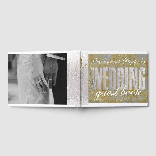 Livre d'invité mariage Silver Lining (Complet)