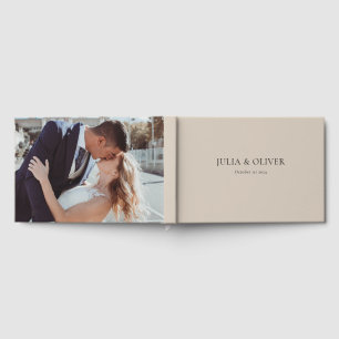 Livre d'invité Mariage simple, Mariage Linen invit