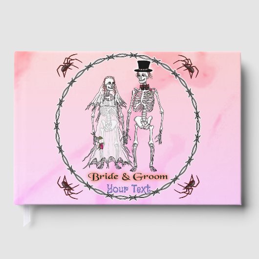 Livre d'invité Mariage Skeleton (Recto)