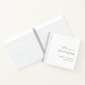 Livre d'invité Mariage unique moderne noir & blanc (Intérieur)