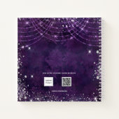 Livre d'invité masquerade violet parties scintilla (Dos)