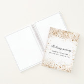Livre d'invité mémorial or blanc parties scintilla (Intérieur)