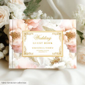 Livre d'invité minimal Blush Gold Watercolor Maria