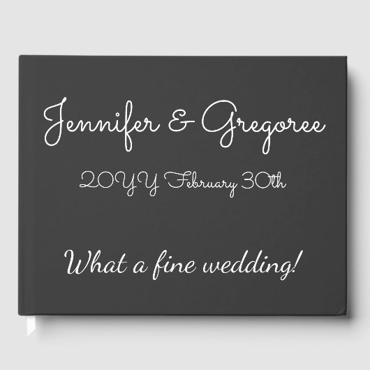 Livre d'invité minimal et de base pour le Mariage/ (Recto)