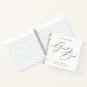 Livre d'invité minimaliste en noir blanc Mariage s (Intérieur)