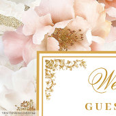 Livre d'invité minimaliste éthérée rose pastel