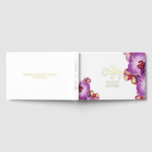 Livre d'invité moderne Mariage orchidée Foil (Complet)