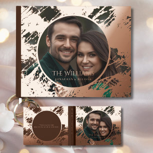Livre d'invité Moody Brown Elegant Foil Guestbooks