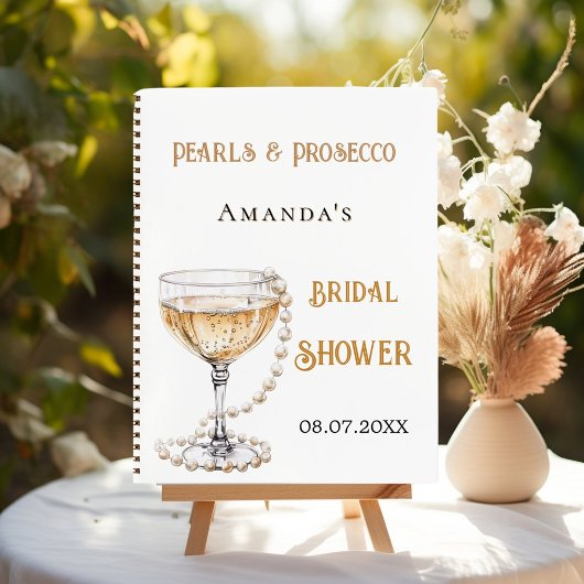 Livre d'invité nuptiale perle de douche