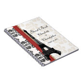 Livre d'invité parisien rouge de mariage de Tour (Côté Droit)