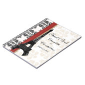 Livre d'invité parisien rouge de mariage de Tour (Côté gauche)