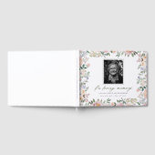 Livre d'invité Peach Floral Photo Memorial (Complet)