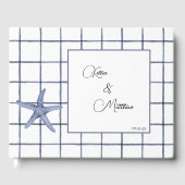 Livre d'invité personnalisé Blue Tropical Watercol (Recto)