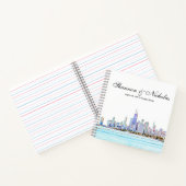 Livre d'invité personnalisé Chicago Skyline (Intérieur)