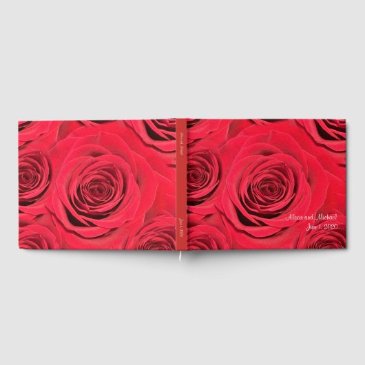 Livre d'invité personnalisé du Mariage de Rose rou (Complet)
