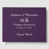 Livre d'invité personnalisé Fête du 50e anniversai (Recto)