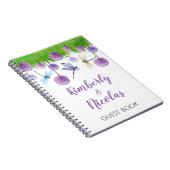 Livre d'invité personnalisé Mariage pourpre (Côté Droit)