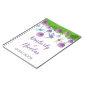 Livre d'invité personnalisé Mariage pourpre (Côté gauche)